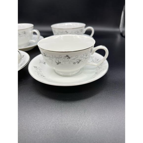 Vintage Moon Mist Fine China Set of 4 Cups & Saucers # 3000 Made in Japan - Picture 2 of 9